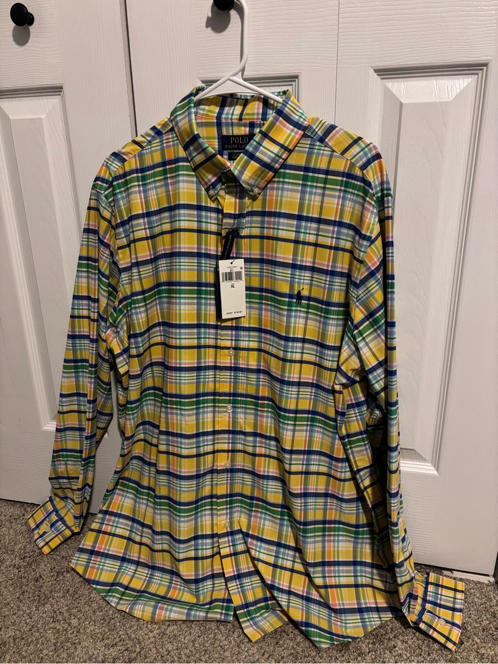 Polo by Ralph Lauren Yellow, Green & Blue Plaid Button-Down Shirt